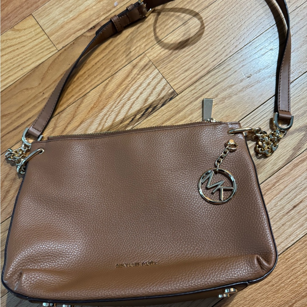 Michael Kors Brown Leather Crossbody Bag